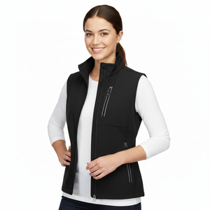 Nouvelle arrivée : veste de randonnée unisexe imperméable et coupe-vent à col montant en softshell, gilet d'extérieur sans manches à fermeture éclair pour l'hiver - Product Image 3
