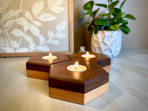 Porte-bougie moderne chic en MDF avec finition brillante - Vente en gros et sur mesure - Product Image 4