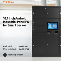PC industriel Android 11 multi-touch PCAP 10,1 pouces RK3568 4 Go de RAM, luminosité élevée 300 nits, sans ventilateur, pour casier intelligent