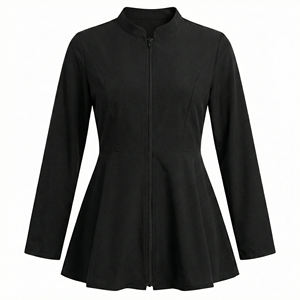 Blouse médicale élégante pour femme, à fermeture éclair, uniforme médical personnalisé, manteau d'infirmière, blouses d'hôpital professionnelles en gros - Product Image 4