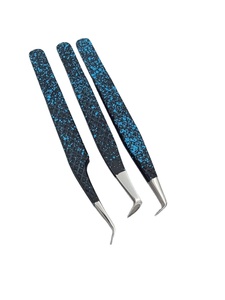 ชุดแหนบต่อขนตาแบบมืออาชีพ สแตนเลสสตีล ปลายเรียบ จับถนัดมือ สำหรับต่อขนตาแบบวอลลุ่ม รับทำโลโก้ตามสั่ง - Product Image 4