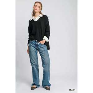 Suéter de Lana Veloro Umgee para Mujer, Color Negro, Talla S - Product Image 4