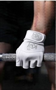 Gants d'entraînement KL4 en PU à demi-doigts, durables, rembourrés, avec sangle de poignet réglable, pour la boxe, toutes saisons - Product Image 2