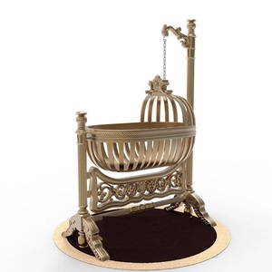 Cuna de Madera de Diseño de Lujo para Ceremonia de Bautismo de Bebé, Cuna de Madera Real India para Ceremonia de Namkaran, EE. UU. - Product Image 6