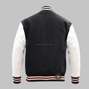 Chaqueta personalizada de invierno de cuero mangas de lana de béisbol Letterman Vintage Varsity Jacket para hombres - Product Image 2