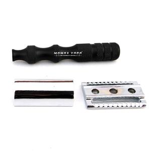 Professional Vintage Double Edge Safety Razor Black Stainless Steel Manual Wet Shaving Razor for <b>Men</b> Custom Logo OEM ODM - Product Image 5