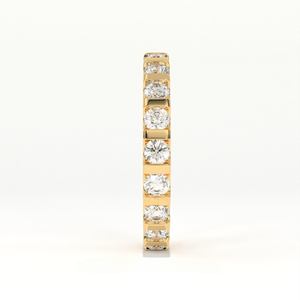 Anillo de Diamantes Aarinya Bar-Set Diamond Eternity Band Horizon con Diamantes Flotantes, Oro de 18K, Anillo de Banda con Diamantes Cultivados en Laboratorio - Product Image 6