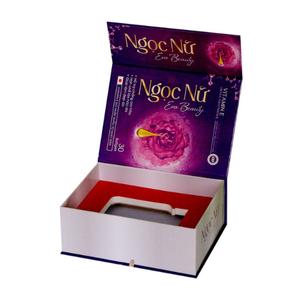 Boîte cadeau en carton rigide dur réutilisable portable cosmétique de luxe haut de gamme personnalisée stratification brillante taille personnalisée pour les soins de la peau - Product Image 4