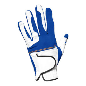 Gant de golf premium pour homme en cuir blanc/bleu roi, ajustement main gauche, pour des performances et un style supérieurs - Product Image 1
