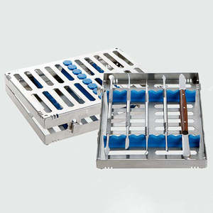 Cassette d'instruments dentaires stériles 4 pièces détachables, plateau en acier inoxydable pour autoclave manuel, boîte Dentavex DC-DCK-6088 CE - Product Image 3