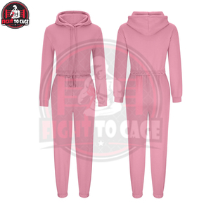Ensemble de survêtements tendance pour femmes, comprenant un sweat à capuche court et un pantalon de jogging, de qualité supérieure, couleur rose, style décontracté. - Product Image 4