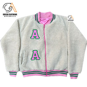 เสื้อแจ็คเก็ตบอมเบอร์ขนเชอร์ปาคุณภาพสูงสำหรับผู้หญิง แบรนด์อัลฟ่าคาปา แบบซิปเต็มตัว แฟชั่นลำลองทันสมัย - Product Image 1