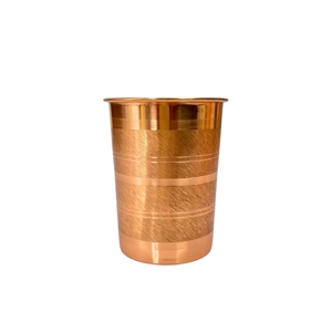 Verres en cuivre pur faits à la main en Inde, tasses à boire en cuivre épais, ensemble de verres à eau ayurvédiques, fourniture en gros de verres en cuivre - Product Image 1