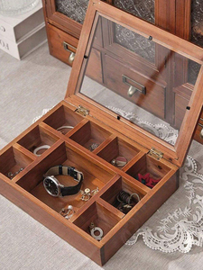 Handmade Decorative Wooden Storage Boxes & <b>Bins</b> Crafted For Festive Gifting Home Decor And Elegant Table Centerpiece Use - Product Image 4