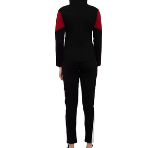 Conjunto Deportivo Azul para Mujer con Capucha, Manga Larga, Diseño Sólido, Sudadera Casual con Cierre Frontal y Pantalones con Bolsillos Laterales - Product Image 2