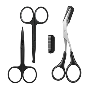 Ciseaux à sourcils professionnels légers et fins, poignée ergonomique antidérapante confortable, lame droite en acier inoxydable tranchante - Product Image 1