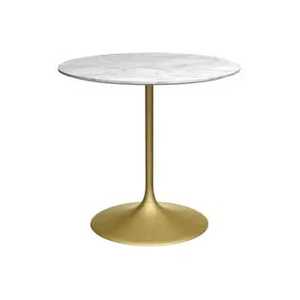 Gold Fern Leaf Base Round Side <b>Table</b> <b>White</b> Marble Top Luxury Aluminum Coffee <b>Table</b> Nordic Living Room Furniture <b>End</b> Corner Stand - Product Image 3