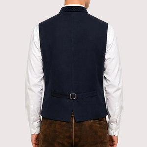 Gilet réversible traditionnel bavarois pour homme avec boutons en corne, chaud pour l'automne, tenue de Trachten pour l'Oktoberfest, sans manches, pour les festivals allemands - Product Image 5