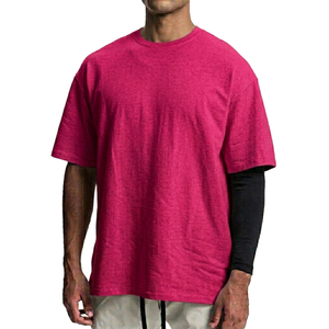 T-shirt Homme Personnalisé Uni Décontracté à Manches Courtes Tricoté Brodé Lourd de Haute Qualité Coupe Slim Tendance - Product Image 2