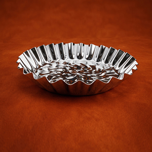 Luxury Metal Fluted <b>Decorative</b> <b>Plate</b> Wave Pattern Chocolate Tray Elegant Silver Fruit Bowl Centerpiece For Table Decoration - Product Image 2