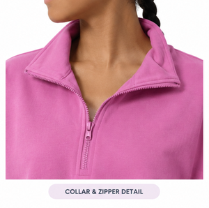 Sudaderas con capucha personalizadas para mujer, tallas grandes, con media cremallera, estilo oversize, ropa de mujer, impresión de logotipo personalizado - Product Image 5