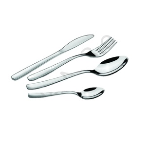 Couverts MONICA, couleur argent, ensembles d'ustensiles de table, argenterie de fête, couverts en acier inoxydable, couteau, cuillère, fourchette pour le dîner - Product Image 1