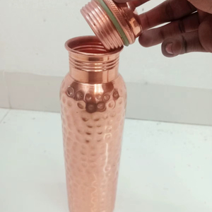 Bouteille d'eau de voyage en cuivre, gourde portable pour les voyages, les trajets quotidiens, le bureau et la consommation quotidienne - Product Image 1