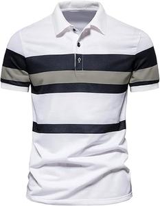 Polos Personalizados para Hombre, Transpirables, Mezcla de Algodón y Poliéster, Manga Corta, Corte Ajustado, Ropa Casual para Equipos - Product Image 1