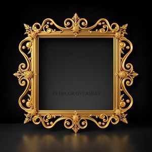 Square Metal Photo <b>Frame</b> With Ginkgo Leaf <b>Design</b> Golden Finish Decorative <b>Wall</b> Art For Home Office Table Top And <b>Wall</b> Hanging - Product Image 3