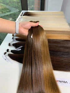 Precio de fábrica Extensiones de cabello humano virgen vietnamita a granel 18 pulgadas Recto natural 100g Doble dibujado Sin colores - Product Image 2