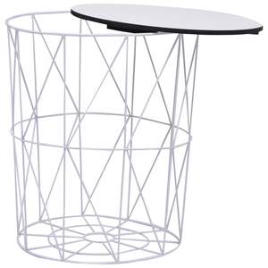 Juego de 3 Mesas de Centro de MDF Blanco y Metal en Tamaños Pequeño, Mediano y Grande - Product Image 6