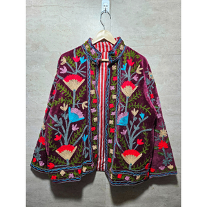 Chaqueta de terciopelo para mujer, estilo nuevo, abrigo a rayas de algodón, chaqueta boho de alta calidad, chaqueta bordada, chaquetas de temporada - Product Image 1