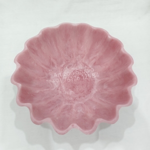 Bol de service en résine en gros avec motif marbré moderne pour la collection de vaisselle de cuisine, salle à manger, hôtel et restaurant - Product Image 1