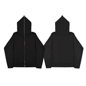 Custom Solid Color Zipper-Up Hoodie Sweatshirt - Product Image 1