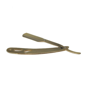 Rasoir droit pliant Azicon en acier inoxydable avec manche en bois pour barbier, outil de toilettage professionnel pour le rasage de la barbe et du visage - Product Image 4