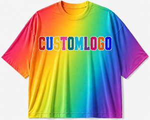 Custom Logo Men's <b>Red</b> Short Sleeve T-<b>Shirt</b> 100% Cotton Jersey O-Neck Digital Printing Front Letter Design Casual <b>Oversized</b> Fit - Product Image 1