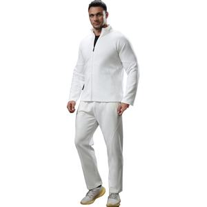 Chaqueta deportiva para hombre con cremallera completa y cuello alto, 50% poliéster, 43% algodón, 7% elastano, ajuste atlético, elástica, para correr. - Product Image 5
