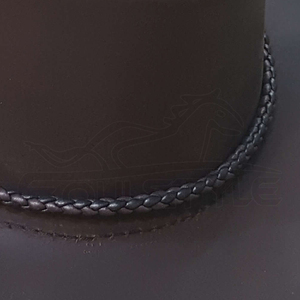 Custom Made Leather Western <b>Hats</b> Chocolate Brown Cord <b>Band</b> Wide Brim Lightweight Unisex Adult Winter Travel Factory Price - Product Image 2