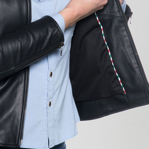 Women's Cropped Leather Bomber Jacket with Zipper Closure Winter Sheep Breathable Skin for Motorcycling - Product Image 6