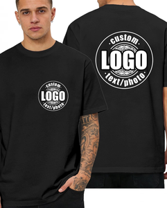 Custom Logo Men's T-Shirt Short Sleeve O-Neck 100% Cotton Jersey Fabric Digital Print 180g Back Print Regular Fit Casual Style - Product Image 5