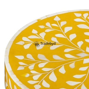 Elegante Soporte Rectangular para Pastel con Incrustaciones de Hueso Ecológico, Soporte de Exhibición Hecho a Mano de Lujo para Decoración de Mesa de Comedor por Tradebyd Collection - Product Image 3