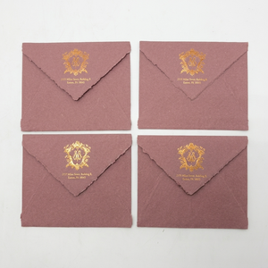 Cartes d'invitation imprimées sur papier festonné avec enveloppes pour mariages, événements, papeterie de luxe, cadeaux, célébrations et vente en gros - Product Image 1