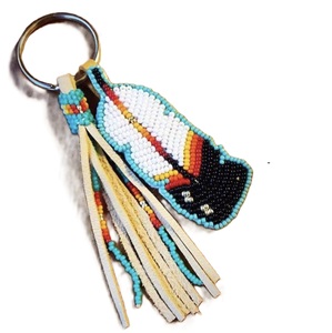 souvenir women accessory kids gift festive decor craft keyring, beaded pendant handmade beads creative accessory - Product Image 1