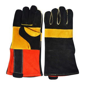 Gants de lutte contre l'incendie en cuir de vachette robuste, gants de sécurité industrielle pour soudeurs, taille XL, compatibles écran tactile, anti-impact - Product Image 1
