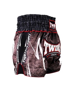 Shorts de Muay Thai Twins TBS-Rusty pour arts martiaux mixtes, entraînement, combat, respirant, extensible, séchage rapide, polyester satiné, unisexe - Product Image 3