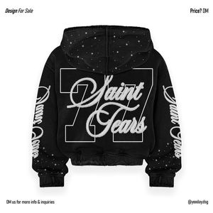 Sweat-shirts d'hiver surdimensionnés pour hommes, personnalisés, 600 g/m², 100 % coton, streetwear de haute qualité, texture jungle unie, légers - Product Image 4