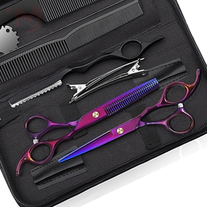 Ensemble professionnel de 10 ciseaux de coiffure en acier inoxydable, kit d'outils de salon de coiffure - Product Image 3