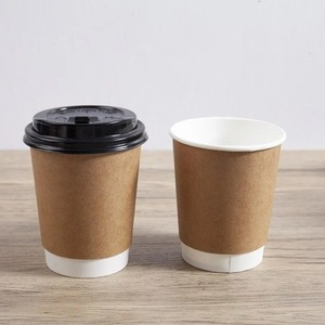 Wholesale custom 6/8/10/12/16oz Kraft Paper <b>Cup</b> with Lids Hot <b>Drink</b> Coffee <b>Cups</b> Custom Printed Single Wall Disposable Hot sale - Product Image 4