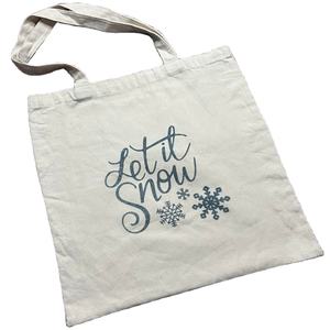 Customizable 8 oz Bleached <b>White</b> Cotton <b>Tote</b> <b>Bag</b> Eco-Friendly Self-Handle Shopping <b>Bags</b> with Letter Pattern Custom Logo - Product Image 3