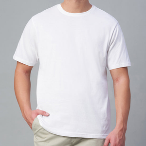 Direct Factory Plain 160 GSM Cotton T-<b>Shirt</b> for Men Loose Fit Solid Crew Neck Summer Wear OEM Bulk Supplier - Product Image 4